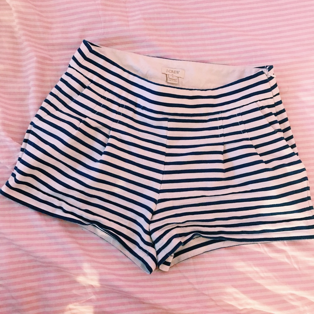 Navy Striped J. Crew Short